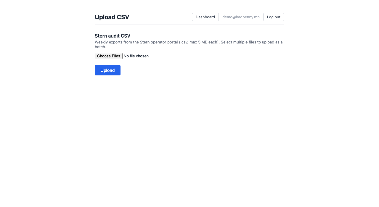 Upload CSV